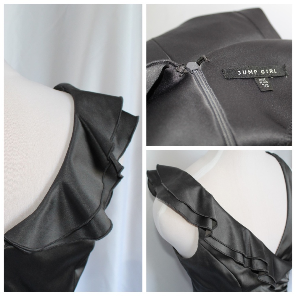 Charcoal Gray Ruched & Ruffled Dress - Picture 5 of 5